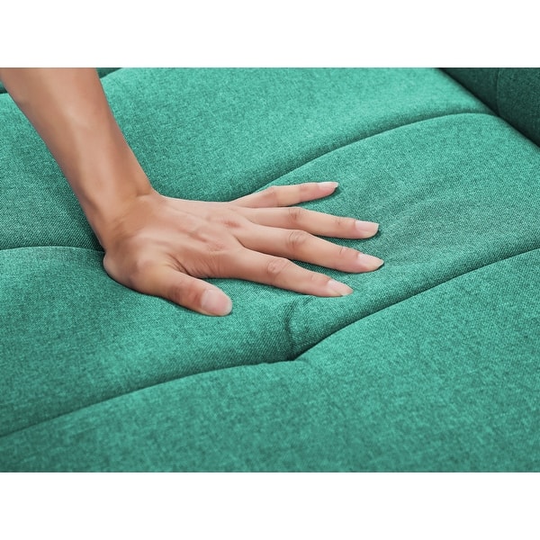 Modern Convertible Sleeper Sofa Bed Linen Fabric Folding Couch Bed for