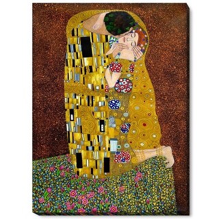 Gustav Klimt 'The Kiss (Full View)' Hand Painted Oil Reproduction - Bed ...