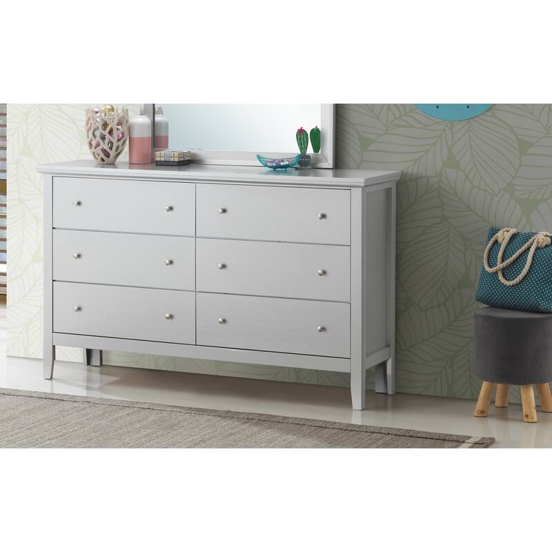 Glory Furniture Primo 6 Drawer Dresser - Silver