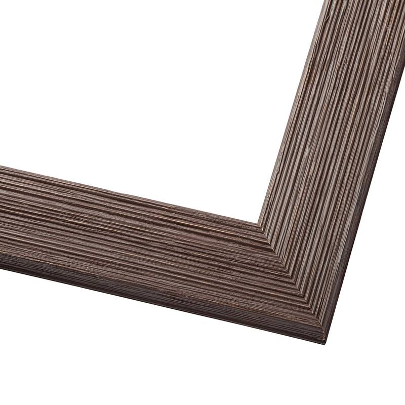 12x14 Brown Rustic Wide Barnwood Picture Frame - UV Acrylic, Foam Board Backing, Hanging Hardware - Holds 12x14 Photo