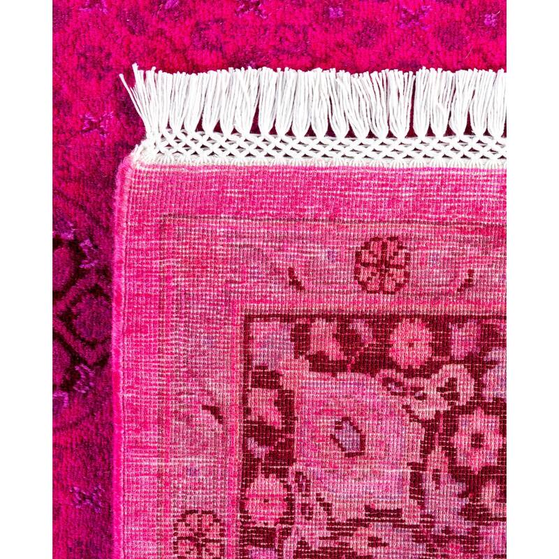 Overdyed One-of-a-Kind Hand-Knotted Area Rug - Pink - 4' 7" x 7' 4"
