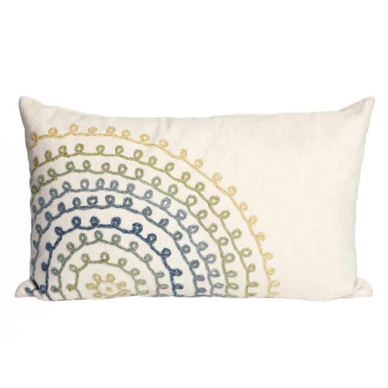Liora Manne Visions III Ombre Threads Indoor/Outdoor Pillow Cool 12" x 20"