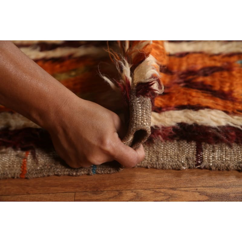 Tribal Geometric Moroccan Berber Area Rug Hand-knotted Wool Carpet - 6'4" x 10'3"