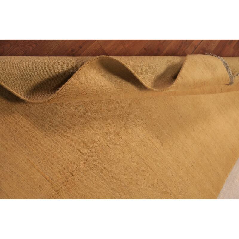 Yellow Gabbeh Oriental Area Rug Hand-Knotted Wool Carpet - 3'11" x 8'0"