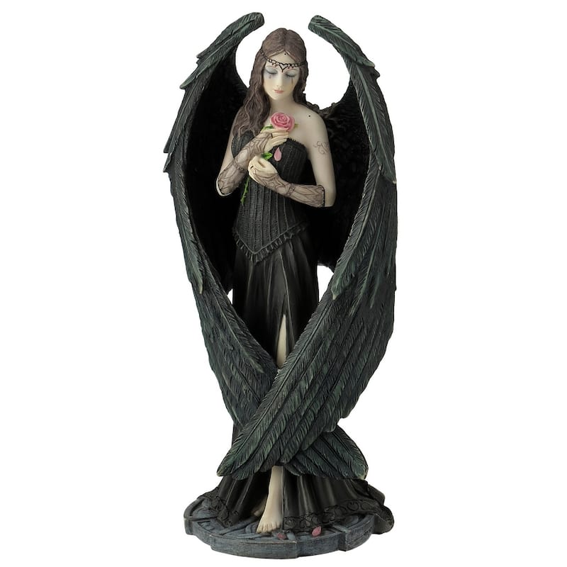 Veronese Design 8.9 H Angel Rose Resin Multicolor