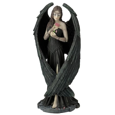 Veronese Design 8.9 H Angel Rose Resin Multicolor