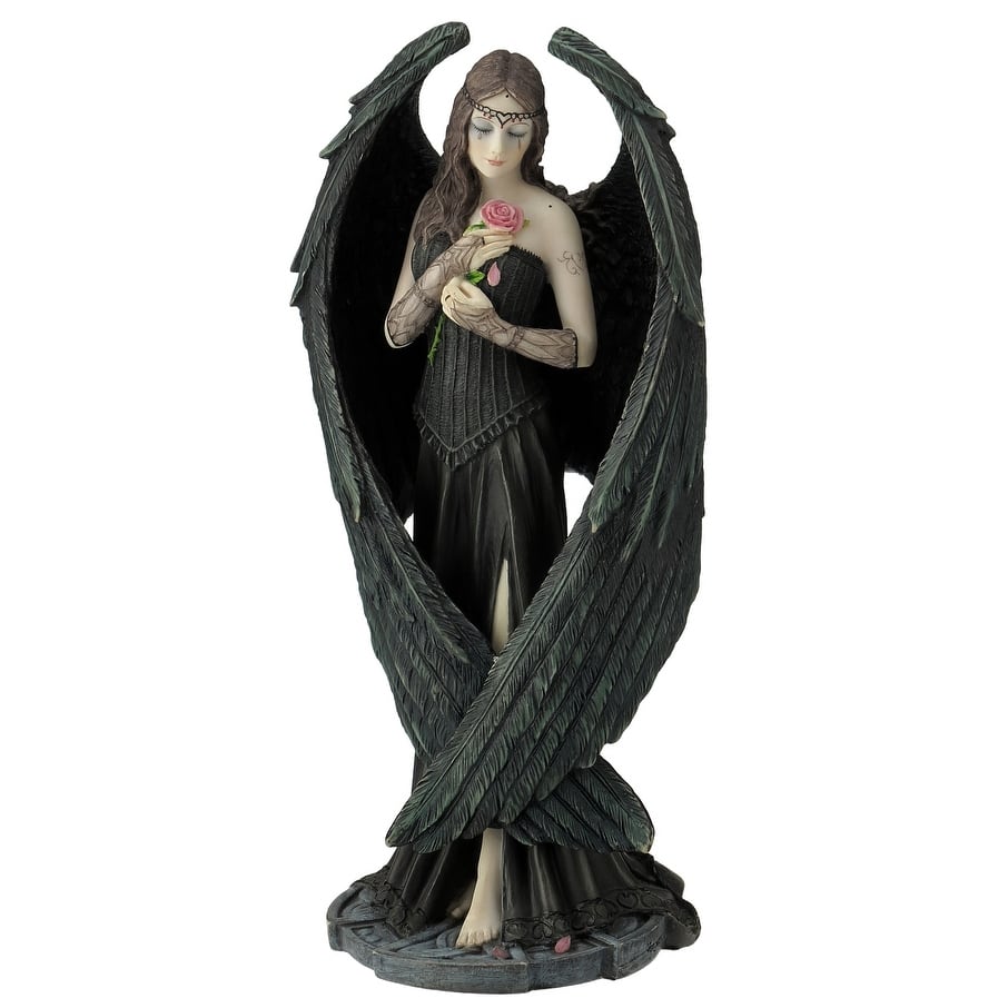 Veronese Design 8.9 H Angel Rose Resin Multicolor