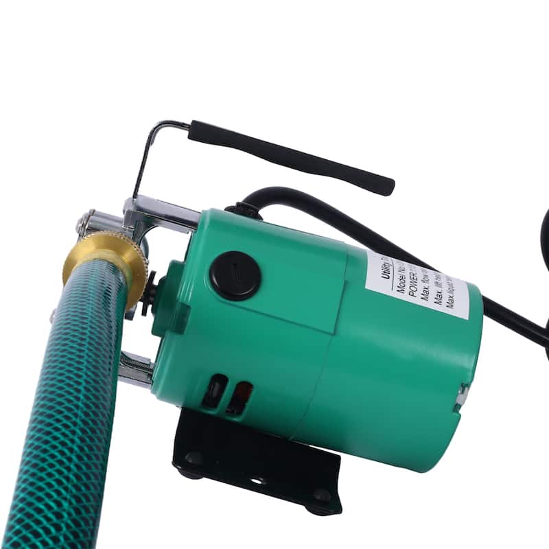 Water Transfer Pump, 115V 330 Gallon Per Hour, Portable Electric Utility Pump with 6' Water Hose Kit, Remove Water From Garden