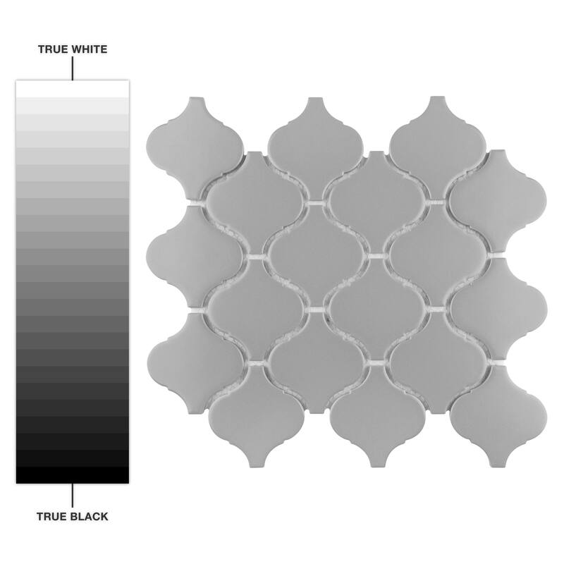 Merola Tile Metro Lantern Matte Light Grey 9-1/2" x 10-3/4" Porcelain Mosaic Floor and Wall Tile