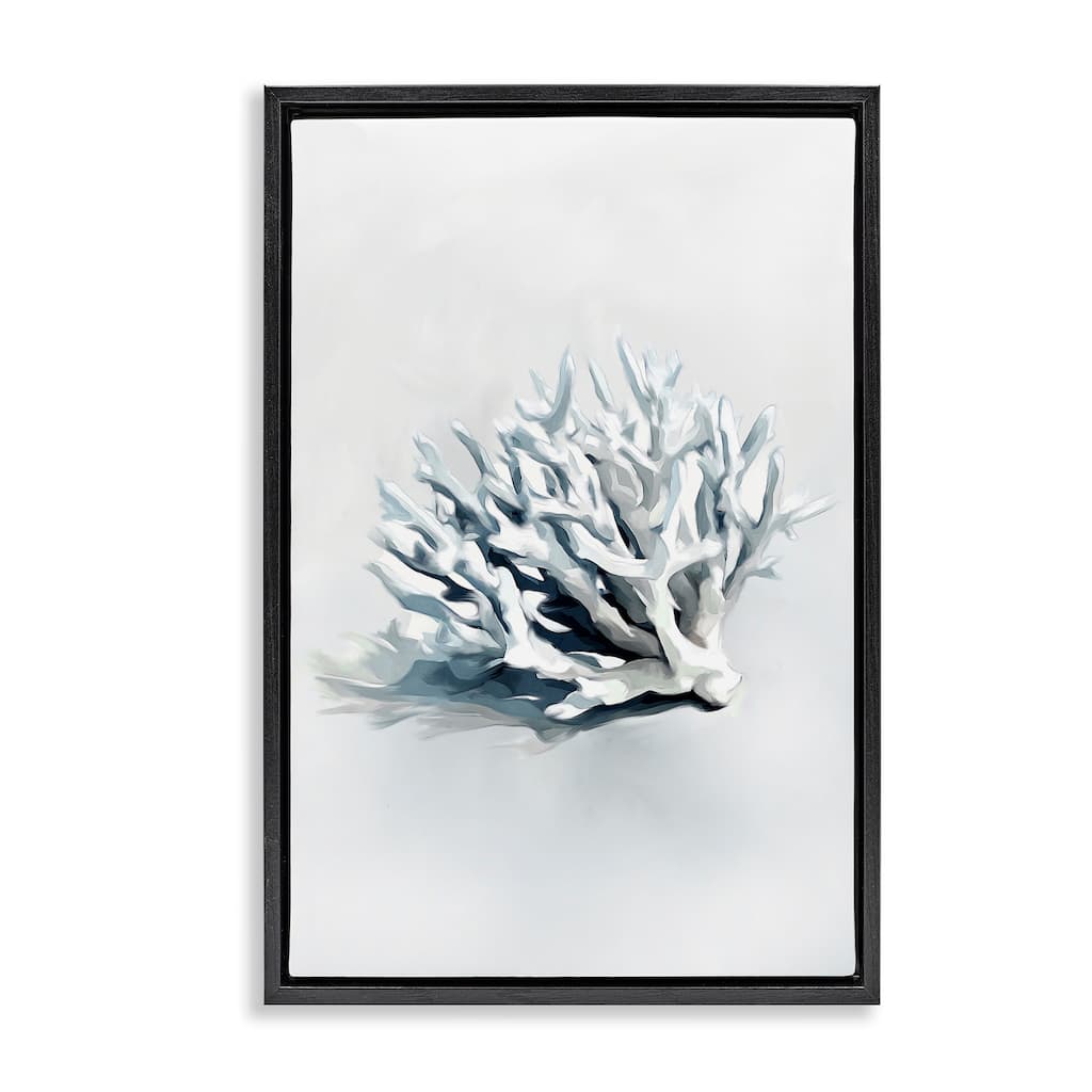 Stupell Subtle Staghorn Coral Framed Floater Canvas Wall Art Design By Ramona Murdock