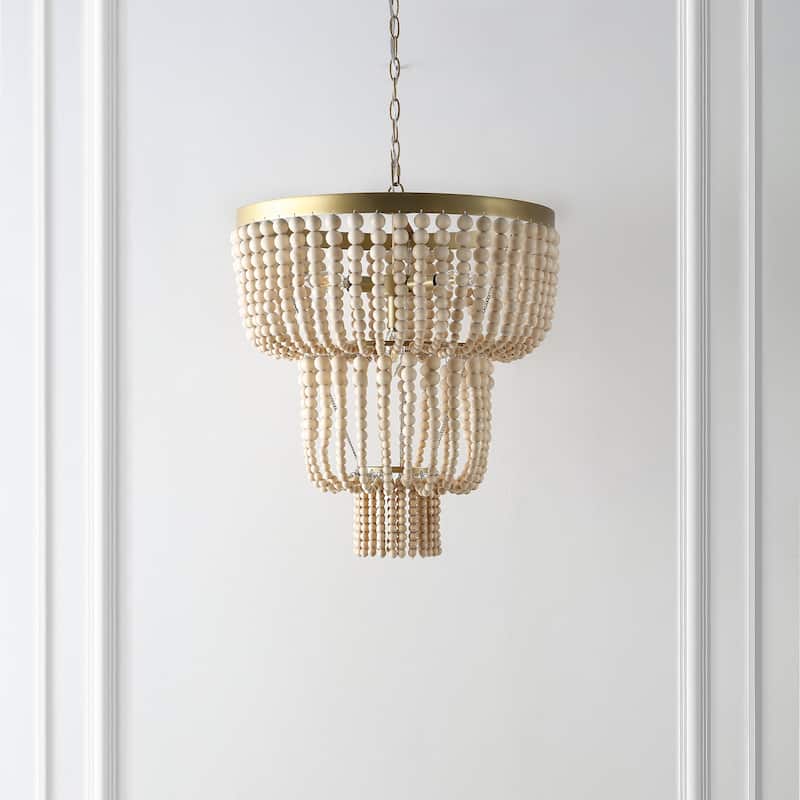 SAFAVIEH Lighting Corinna 4-light 21" Chandelier - 21" W x 21" D x 29-101" H - Brass Painted