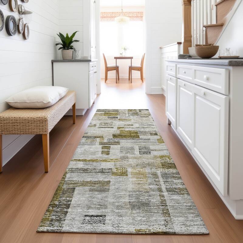 Premium Washable Super Soft Vintage Contemporary Mayfield Rug - Taupe - 2'3" x 7'6"