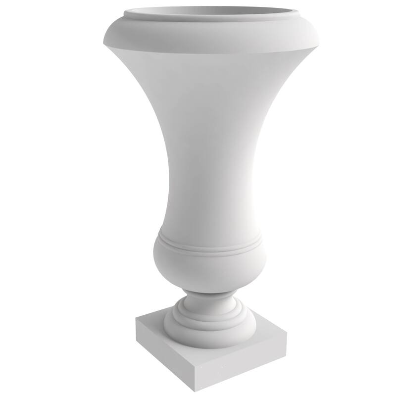 Daisy Modern Stylish Fiberstone and MgO Clay Floor Planter with Drainage Holes for Indoor Outdoor Home Yard Patio Decor - White
