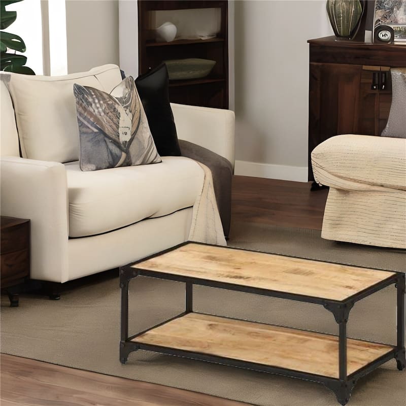 Modern Vintage Solid Wood Coffee Table