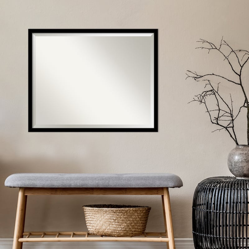 Beveled Wall Mirror - Jet Black Frame