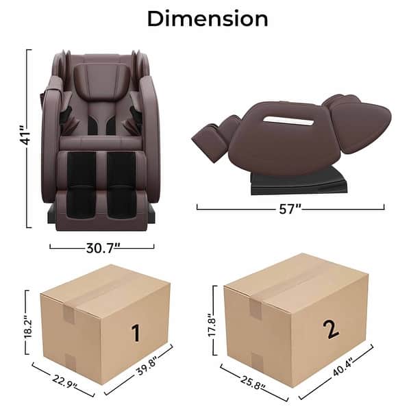 dimension image slide 0 of 5, Ukuowu Favor-MM350 heated Full Body Massage Chair with zero gravity mode and Bluetooth music player
