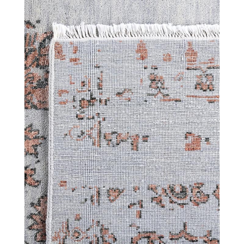 Ikat One-of-a-Kind Handmade Area Rug - Gray, 9' 1" x 12' 4" - 9' 1" x 12' 4"