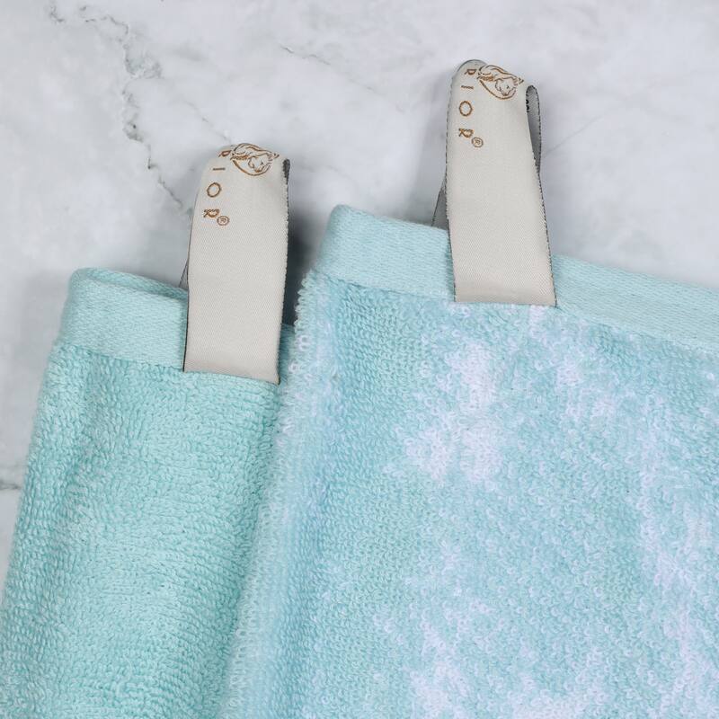 Superior Cotton Quick-Drying Solid and Marble 8 Piece Towel Set