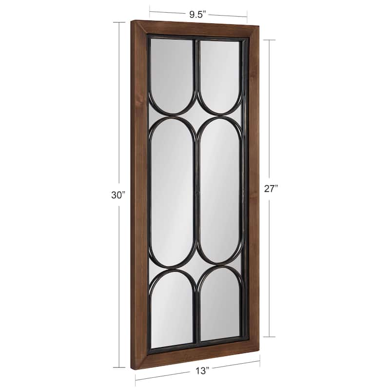 Kate and Laurel Spechett Decorative Windowpane Mirror - 13x30