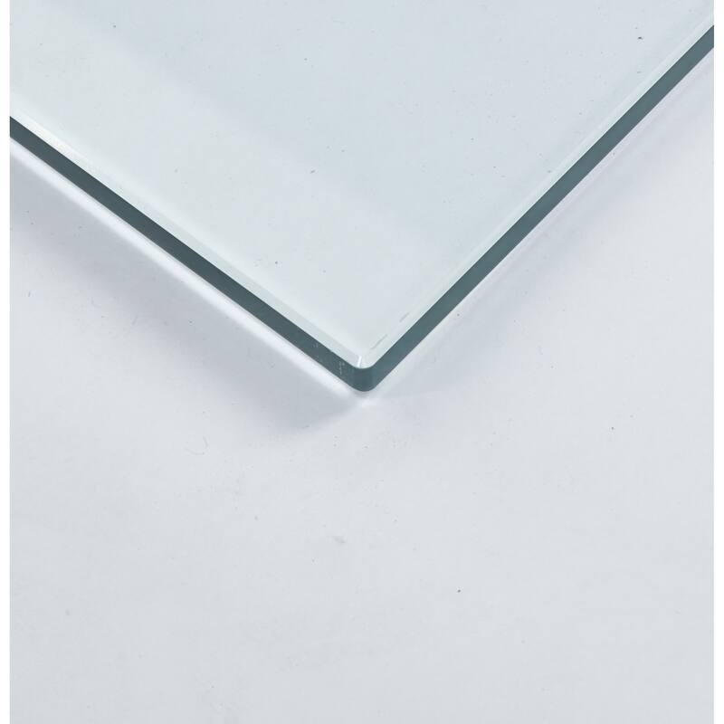 GDFStudio - Clear Transparent Heavy-Duty Tempered Glass Top Panel with Smooth Flat Surface