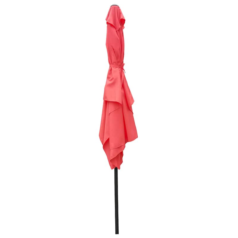 9' Outdoor Patio Market Umbrella with Push Button Tilt and Crank