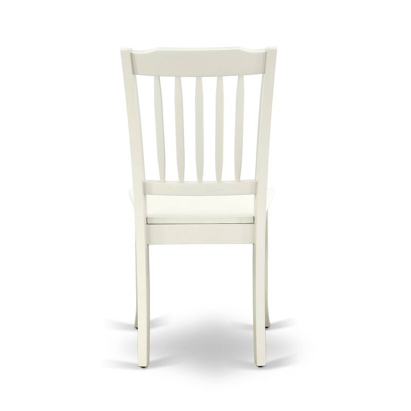 East West Furniture Dining Set- a Rectangle Dinner Table and Kitchen Dining Chairs, Linen White (Pieces Options)