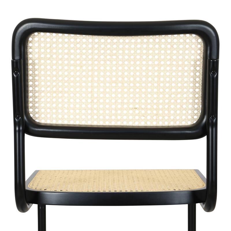 Breuer Chair Company Marcel Breuer Cesca Cane Cantilever Side Chair w/ Black Steel Frame (Various Wood & Cane Colors)