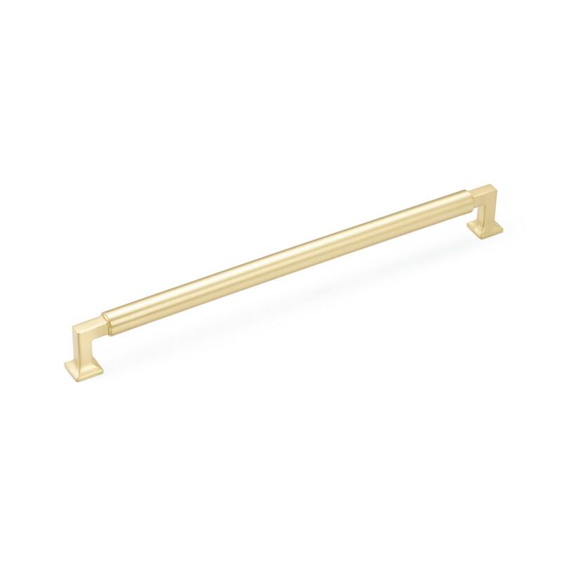 Schaub and Company 482 Haniburton 12" Center to Center Modern - Satin Brass