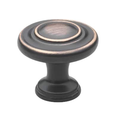GlideRite 1.25-inch Oil Rubbed Bronze Classic 3-Ring Round Knobs (Pack of 25)