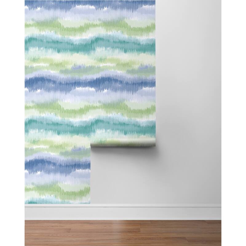 Luxe Haven Ikat Waves Peel and Stick Wallpaper