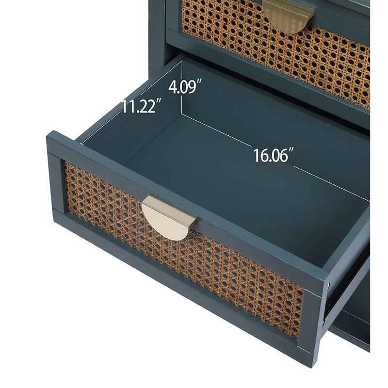 2-Drawer Nightstand Bed Side Table with Storage Cabinet End Table shelf Wood Side Table