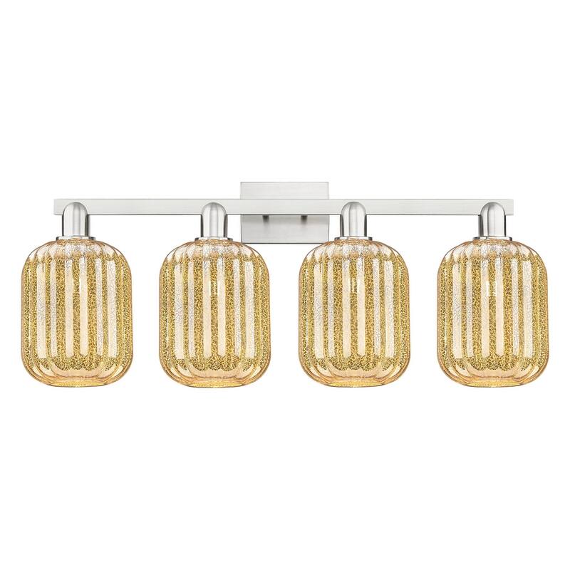 Innovations Lighting 716-4W-14-36 Preston Vanity Cylinder Preston 4 - Brushed Satin Nickel / Mercury
