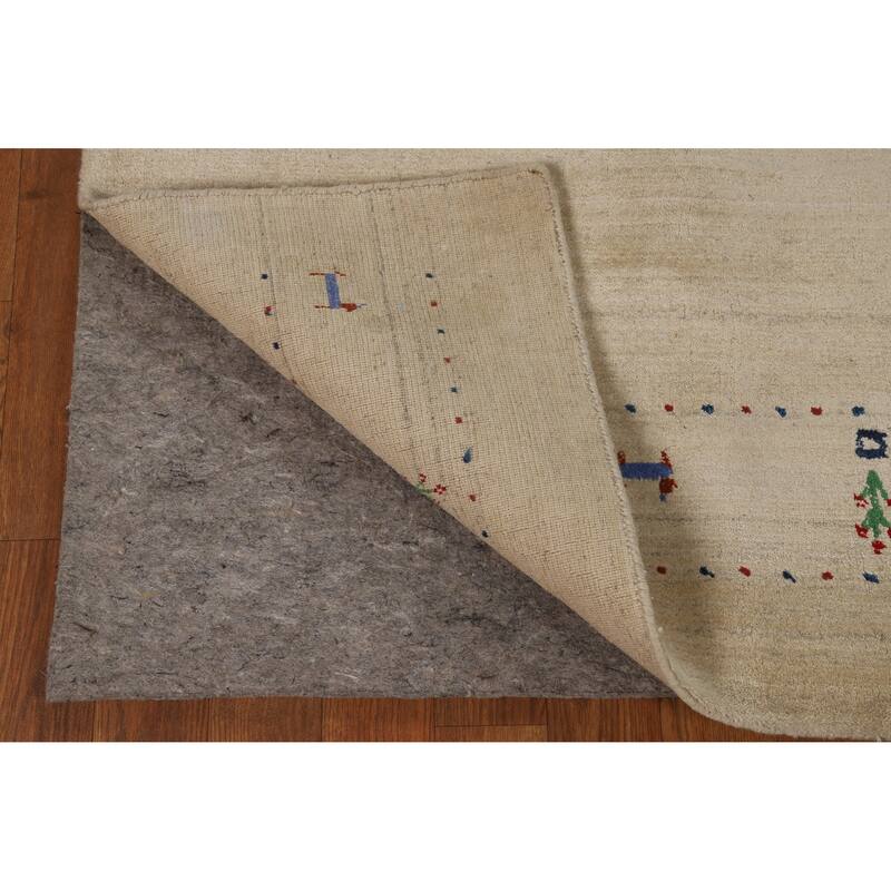 Tribal Gabbeh Indian Foyer Rug Handmade Oriental Silk Carpet - 3'0"x 4'10"