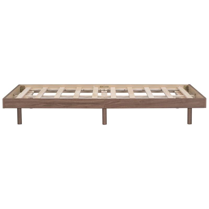 Modern Design Wooden Twin Size Floating Platform Bed Frame