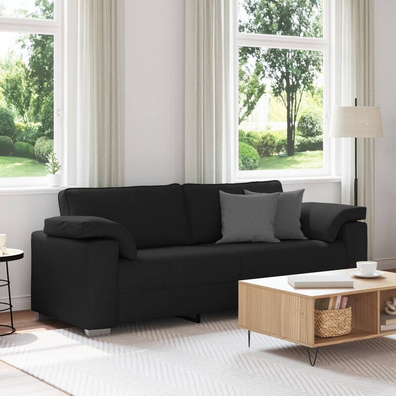 vidaXL Sofa Black/Dark grey Metal - 86.2 x 30.3 x 32.3 - Black