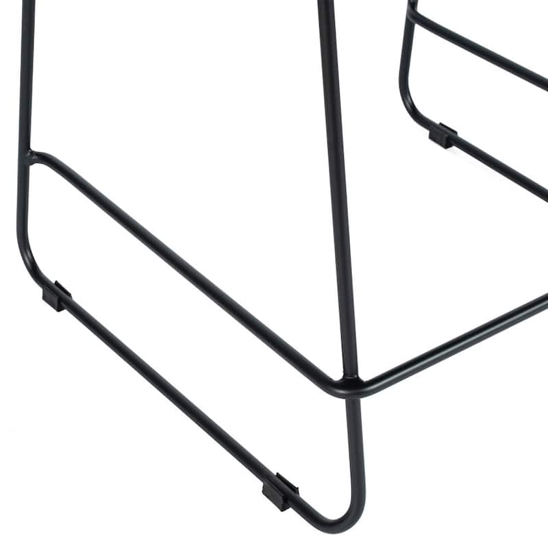 3 Pack Stackable Sled Base Counterstool with Vented Back and Integrated Footrest - 19.75"W x 22"D x 37.5"H