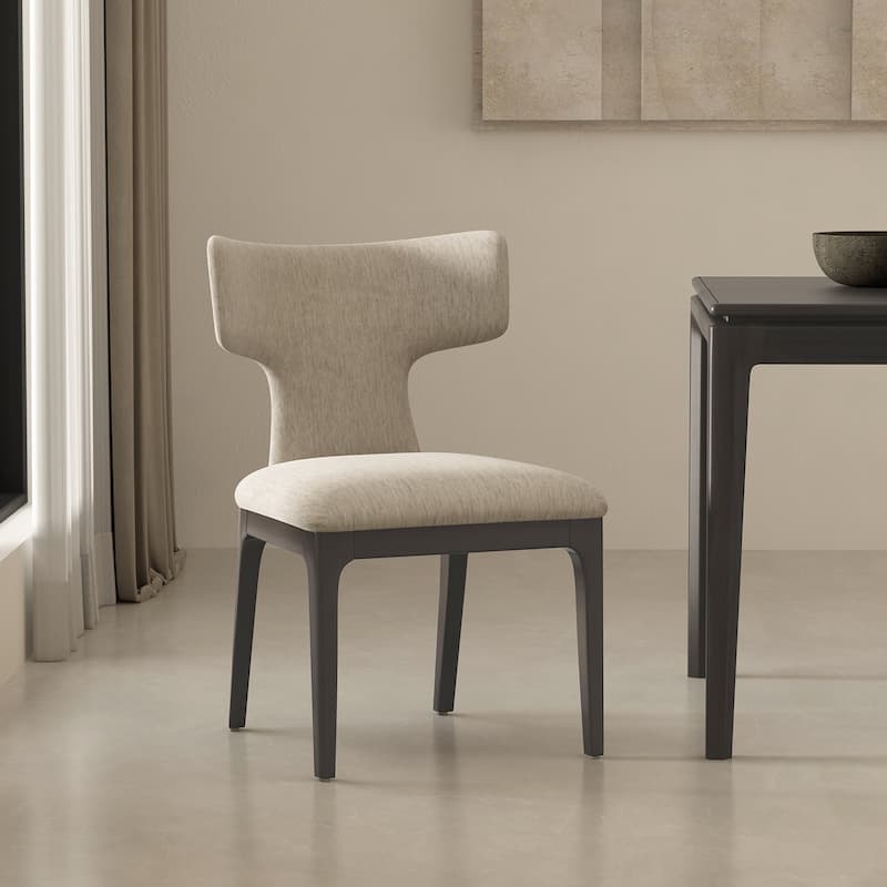 Eloria Chenille Wood Side Chair Set of 2