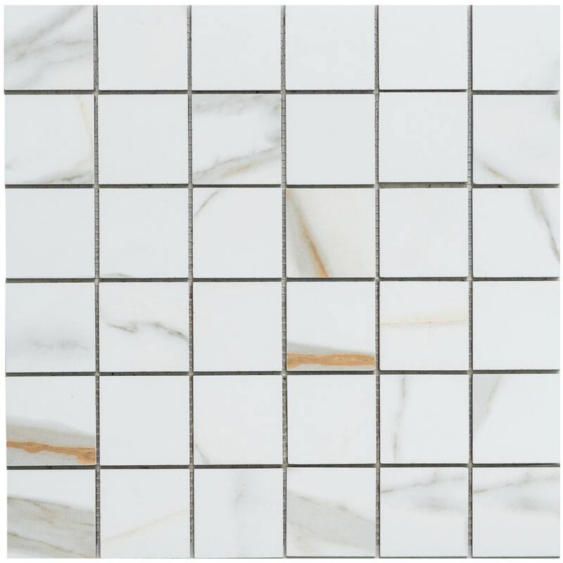 The Tile Life Chronos 2x2 White/ Gold Porcelain Floor, Wall & Backsplash Tile