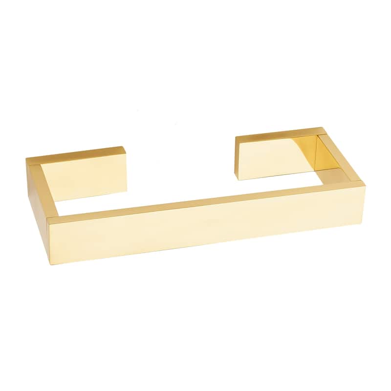 Alno A6420-8 Linear 8" Wide Solid Metal Modern Bathroom Towel Rod Bar - Unlacquered Brass