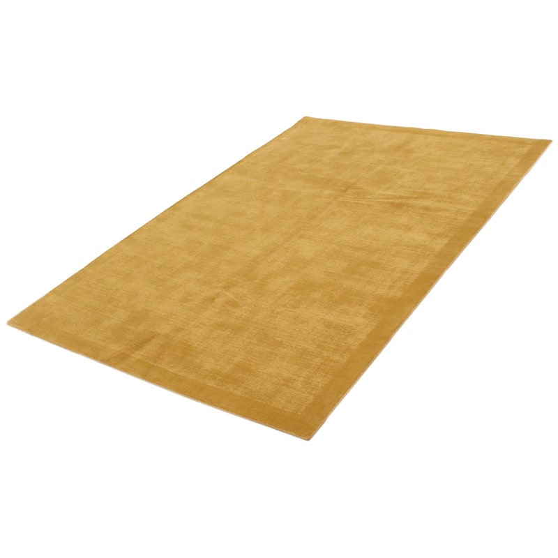ECARPETGALLERY Hand Loomed Kashkuli Gabbeh Gold Wool Rug - 6'6 x 9'11