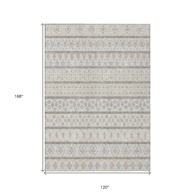 HomeRoots Quatrefoil Transitional Rectangle Outdoor Rug