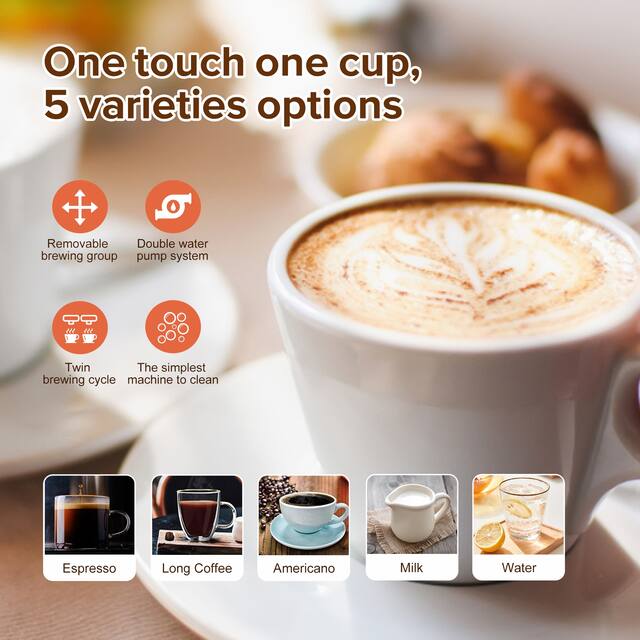 Popular Fully Automatic Espresso Machine w/ Milk Frother