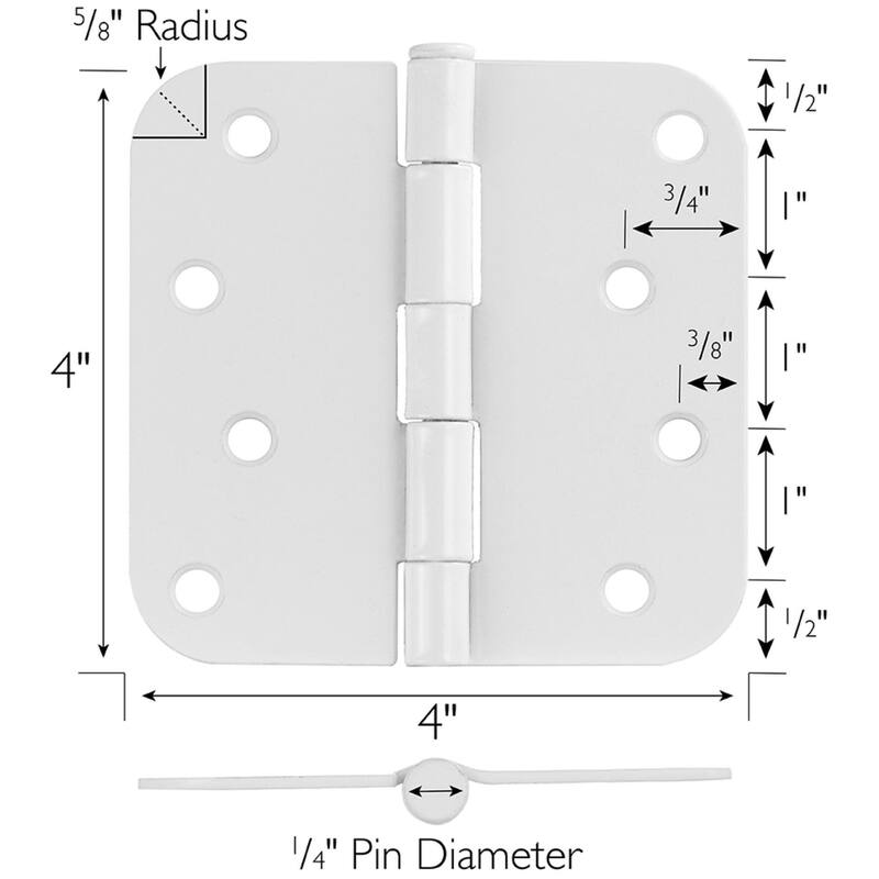 Design House 189621 4" x 4" Plain Bearing 5/8" Radius Corner Surface