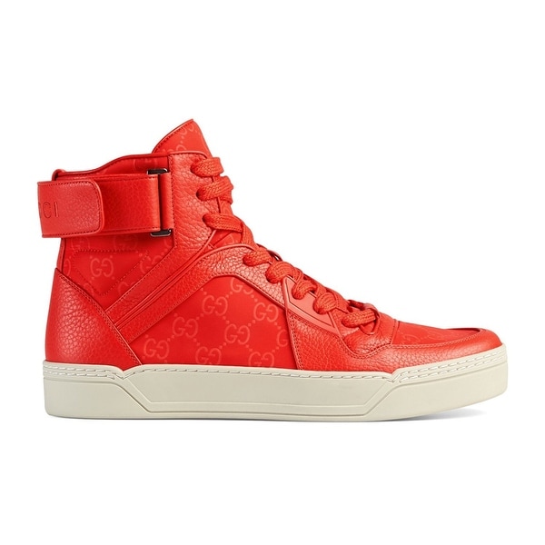 mens red high top sneakers