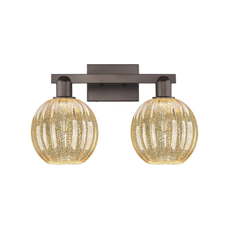 Innovations Lighting 716-2W-12-16 Preston Vanity Preston 2 Light 16" - Oil Rubbed Bronze / Mercury
