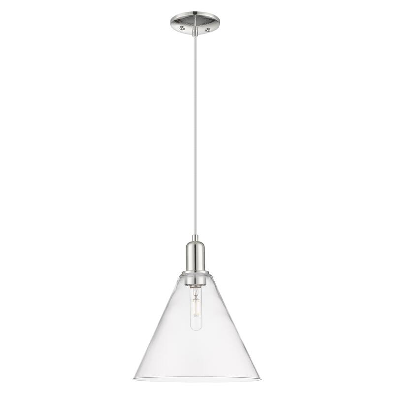 Innovations Lighting Endless Possibilities Arcadia - Berkshire Glass - 1 Light 12" Cord Hung Mini Pendant - Clear/Polished Nickel