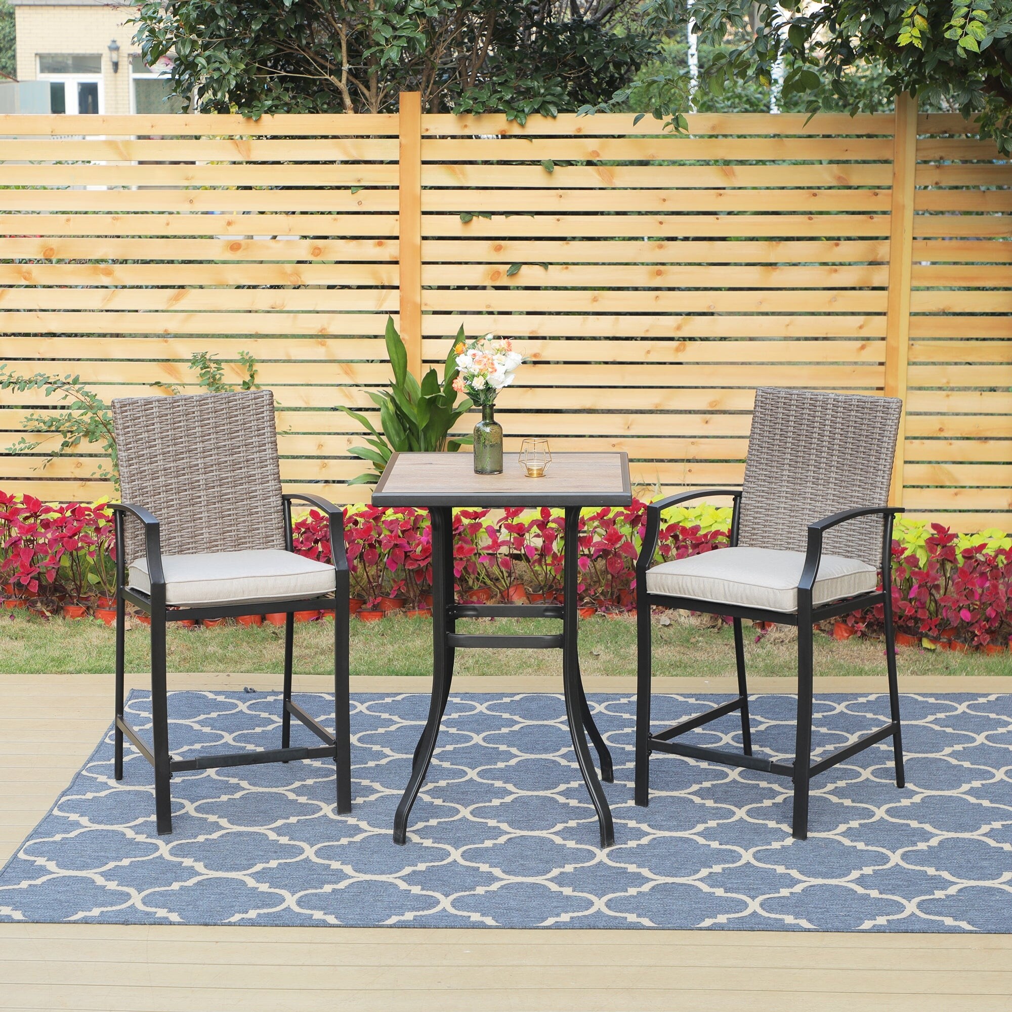 3 piece bar height 2025 outdoor dining set