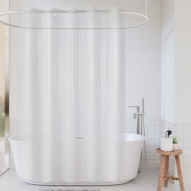 No Hook Premium PEVA Shower Curtain Liner - Clear