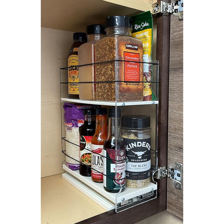 Storage Rack Drawer 2 Tier Spice Organizer 10.6
