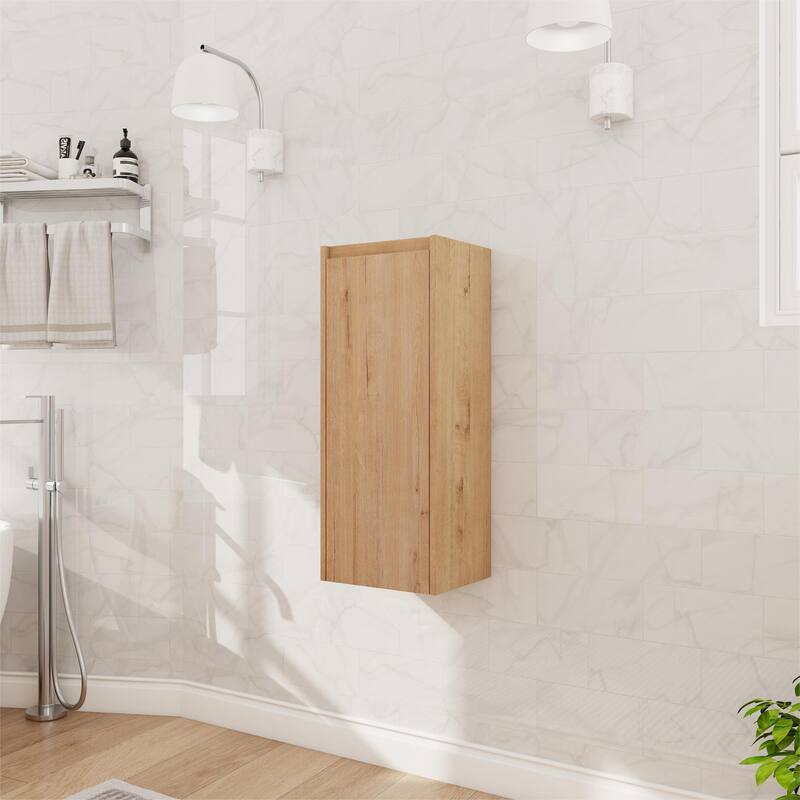 Beingnext 12"/36" Wall Mounted Bathroom Side Cabinet With Soft Close Door And Shelf